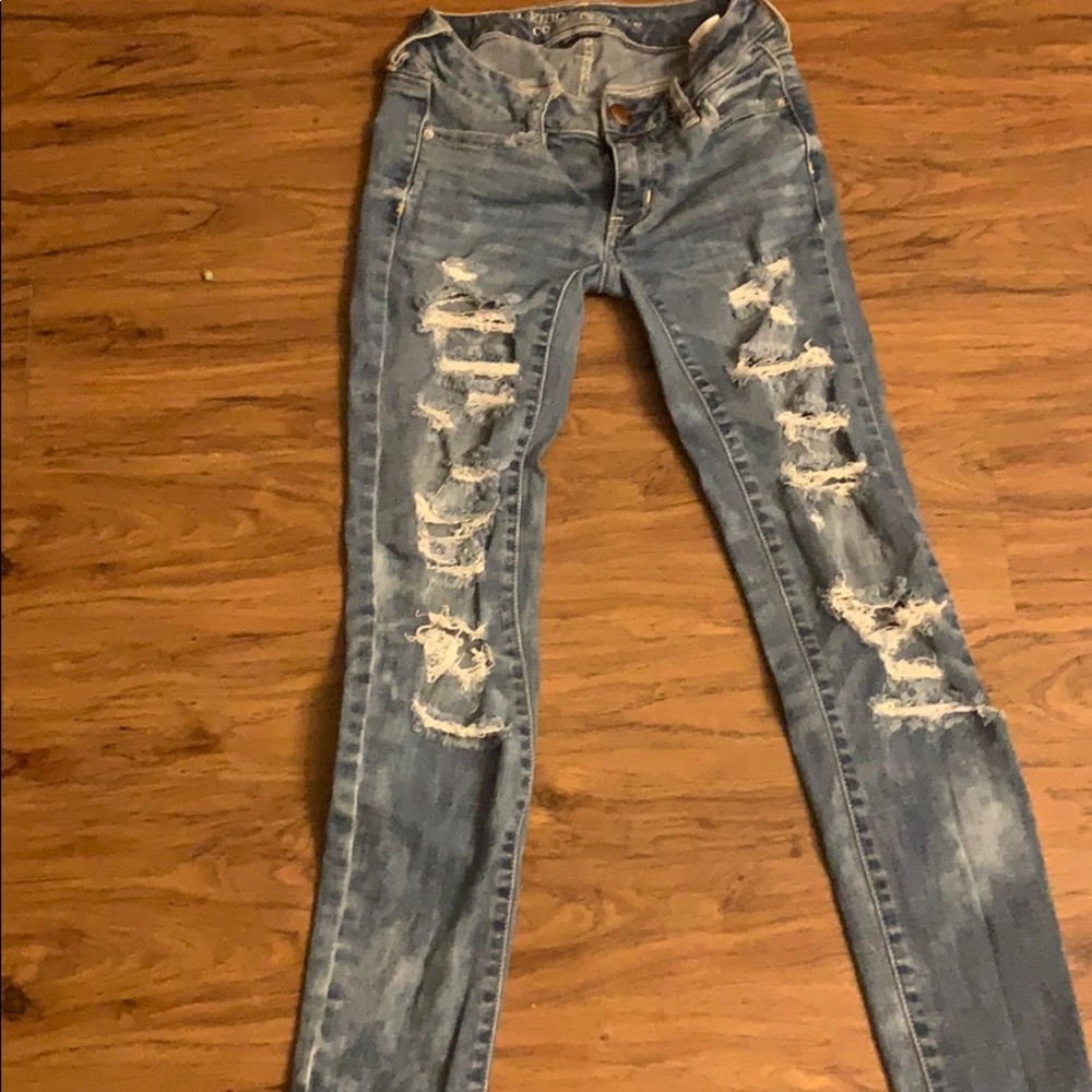 AMERICAN EAGLE legging super stretch ripped jeans